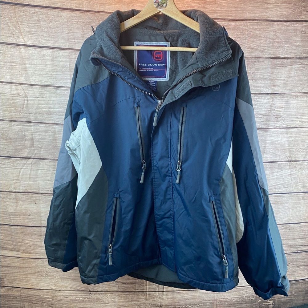 Free Country Navy, Gray and Light Gray Ski Jacket